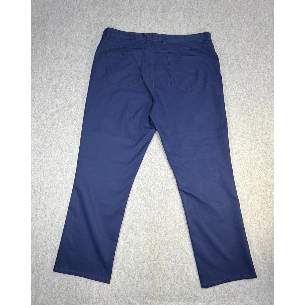 Peter Millar Men Navy Blue Performance 5-Pocket Pants 38x32 Straight Leg Preppy